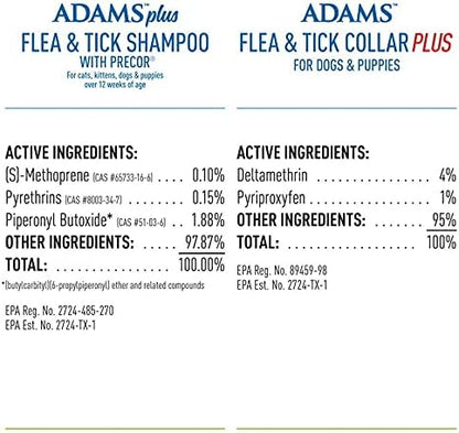 Adams Plus Shampoo 12 oz. + Flea & Tick Collar