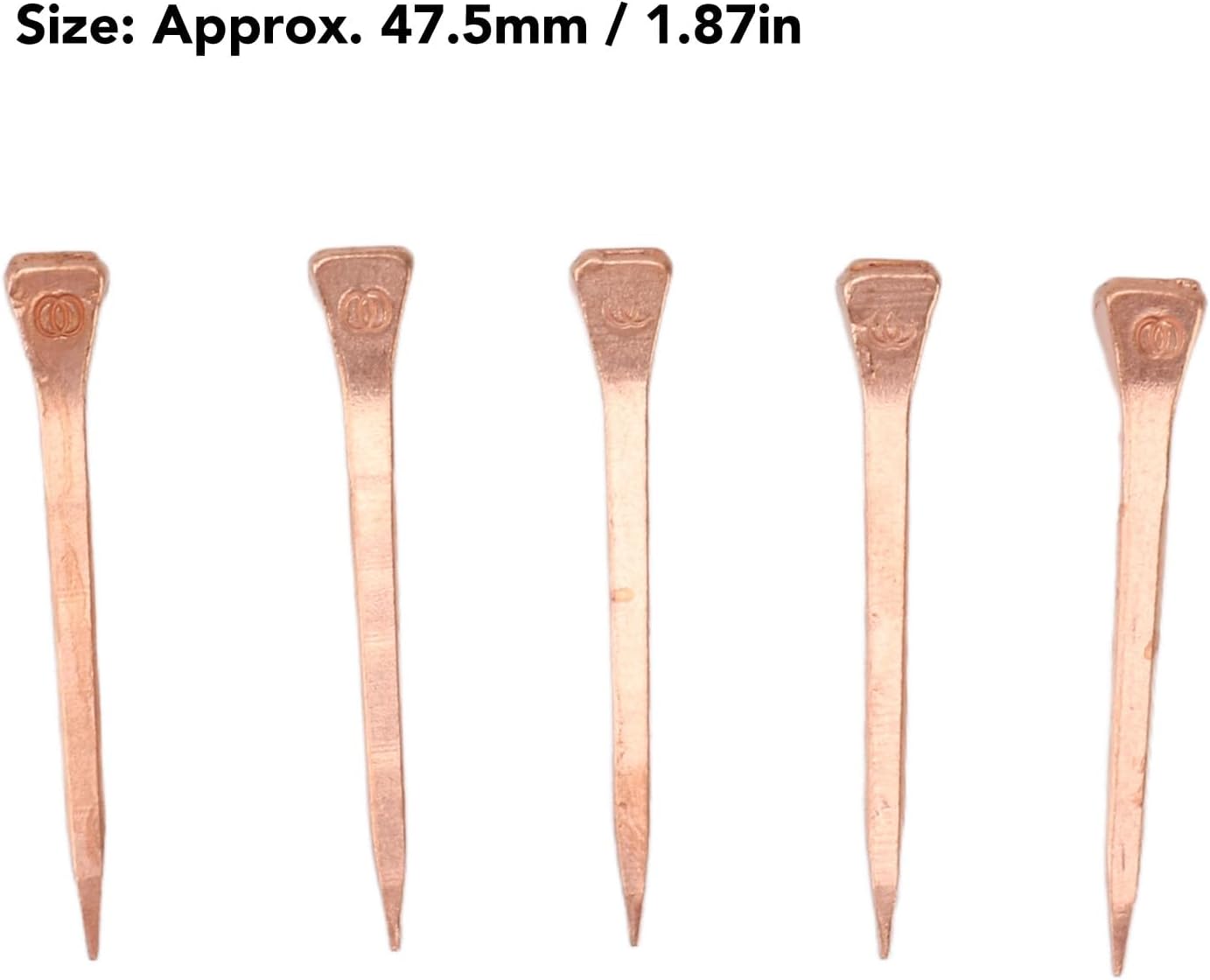 Horseshoe Nails, 250Pcs Copper Plated Rustproof Horse Training Equestrian Sports Riding Equipment Pet Supplies for Securing Firmly (47.5mm E4)