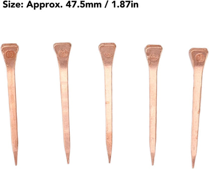 Horseshoe Nails, 250Pcs Copper Plated Rustproof Horse Training Equestrian Sports Riding Equipment Pet Supplies for Securing Firmly (47.5mm E4)