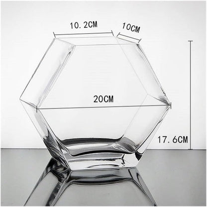 Fish Tank Glass Fish Tank Thickened Transparent Desktop Decorative Office Creative Goldfish Bowl Vase(10.2cm)