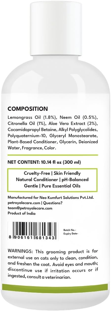 Dog Shampoo and Conditioner – Dog Shampoo for Shedding & Smelly Dogs – Aloe & Lemongrass Scent - Puppy Safe All Breeds Pet Friendly Dogs Shampoo (10.14 floz)