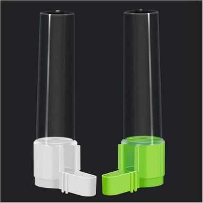 Bird Feeder, Automatic Transparent Bird Water Dispenser and Feeder Bottle Anti-Spatter Easy Clean Simple Design Pet Supplies,for Garden(Green)