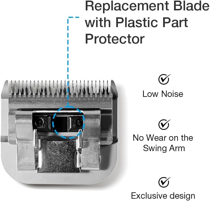 2 Pcs Dog Clippers Replacement Blade Compatible with PC615 and PC811, Detachable Pet Dog Grooming Clipper Stainless Steel Blade #10