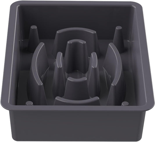 Decflow 1PCS Slow Feeder Dog Food Bowls for Medium Large Dogs, Grey