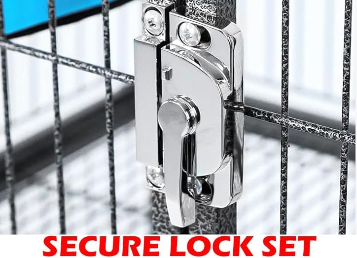 Deluxe Two Tiers Small Animal Critter Cage Tight 1/2-Inch Bar Spacing Water Bottle Food Bowl Feisty Ferret Hammock Chinchilla Rat Mice Squirrel Rabbit Sugar Glider Easy Clean Pull Out Grate Tray