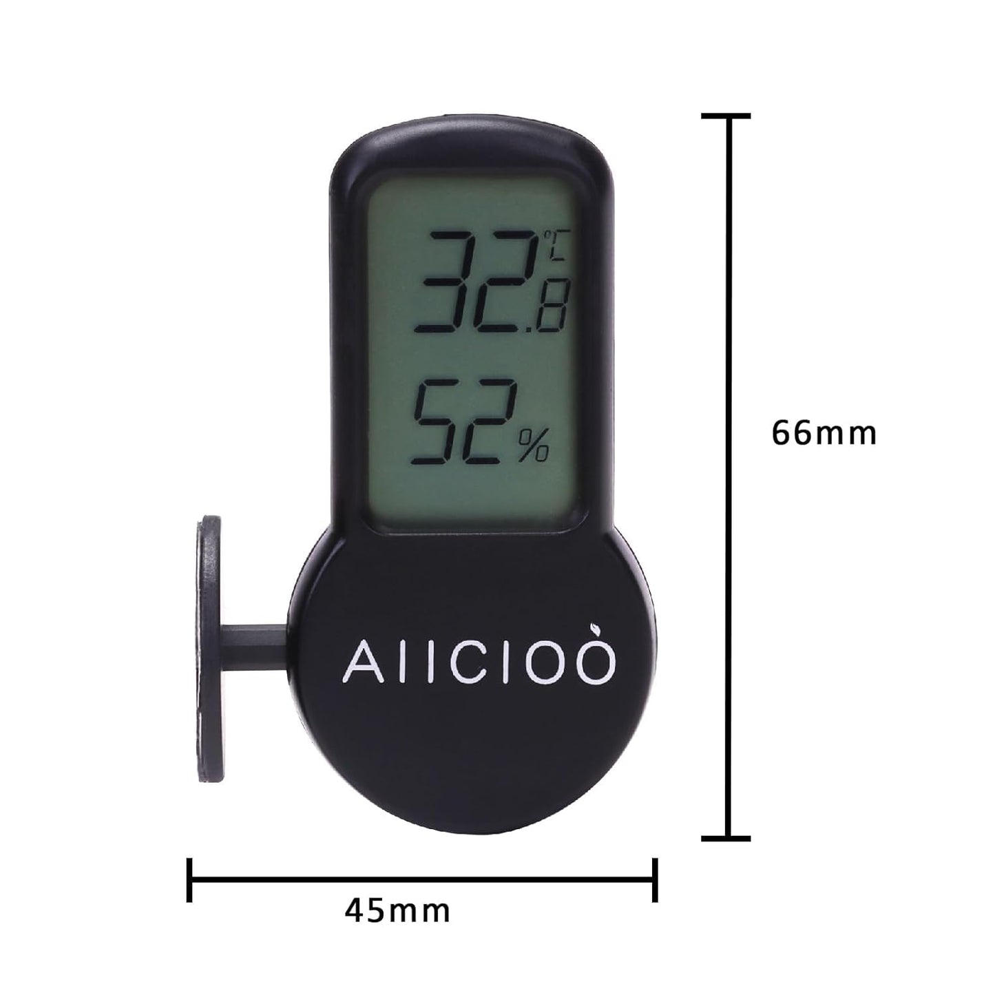 Reptile Thermometer and Humidity Gauge for Reptile Heat Pad - Digital Terrarium Thermometer Hygrometer for Reptile Tank Temperature Gauge for Bearded Dragon Tortoise Lizard Snake Crested Gecko 2 Pack