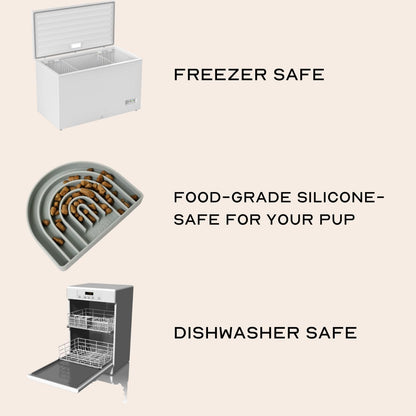 Pupwell Happy Feelings Lick Mat for Dogs and Cats, Dog Slow Feeder, Anxiety and Boredom Relief (Slate Blue)