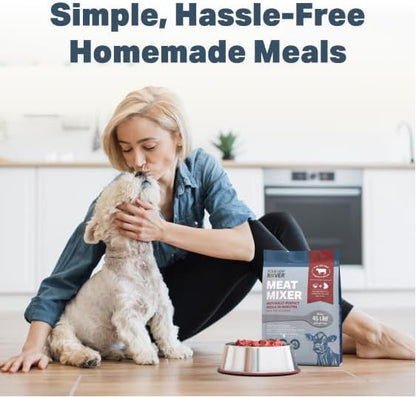 FOUR LEAF ROVER Meat Mixer - Premium Dog Food Base Mix for Homemade Dog Food - Easy to Prepare, Serve Cooked or Raw, with Grass-Finished Beef and Organic Greens - Grain Free 1.09 lbs