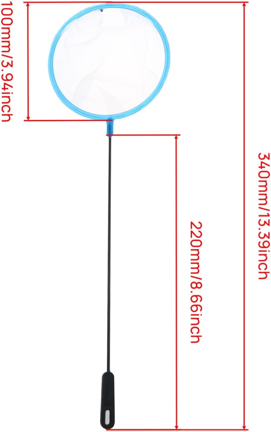 5PCS Aquarium Fish Net Mesh - 10cm Plastic Brine Shrimp Nets for Newborn Fish & Tank Cleaning, Safe Durable Artemia Sieves with Handles