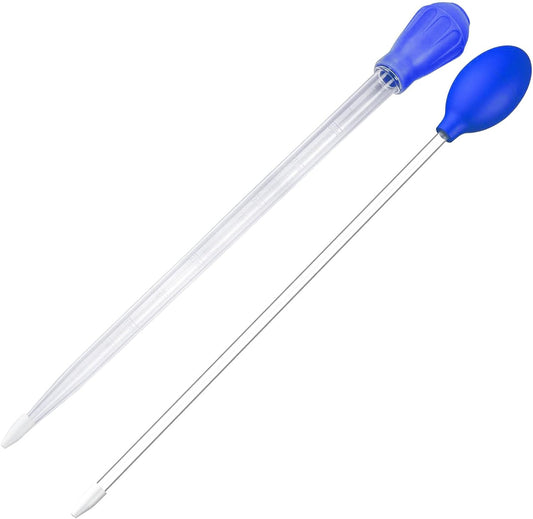 17.7inch Aquarium Siphon/Fish Feeder/Tank Cleaner/Coral Feeding Tube/Water Changer/Waste Remover Clean Tool/Gravel Cleaning/Aquatic Long Pipette Syringe/Axolotl Reef Accessories (2 Types)