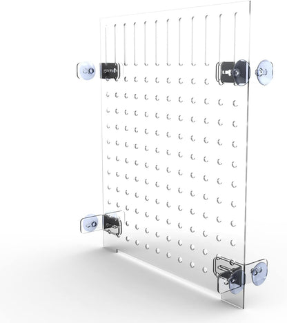 Aquarium Fish Tank Divider Acrylic Isolation Grid Board with Suction Cups Included Clear Fish Separator Transparent Plate Baffle Cover Blocking Fish Partition Net 30x40cm/11.81x15.74in