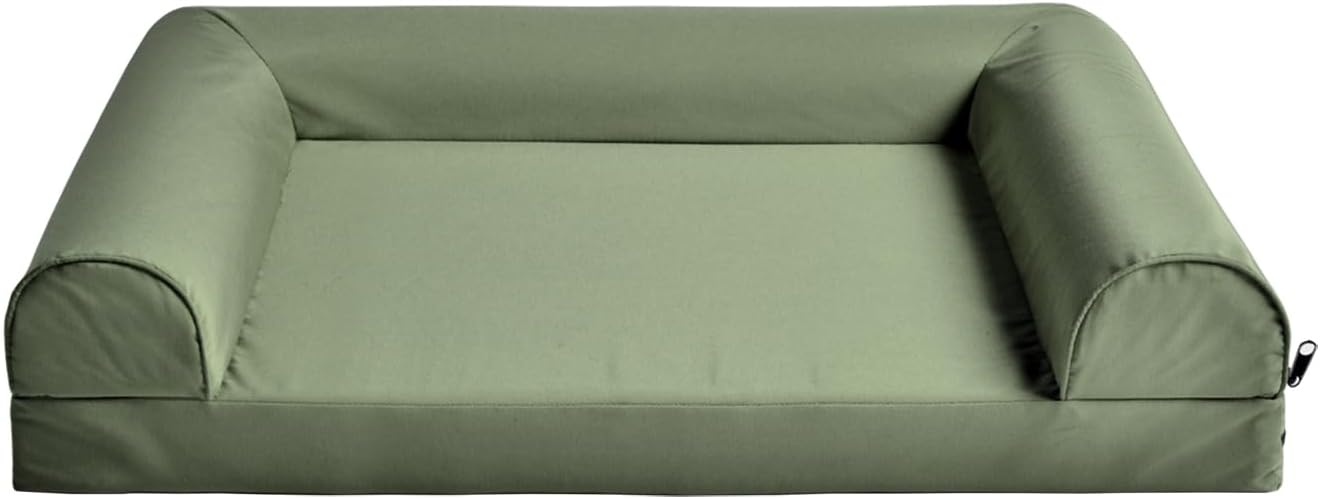 Dog Bed, Waterproof & Scratch-Resistant Puppy Mat for Small Dogs/Cats, Washable Pad Sofa Pet Bed with Removable Cover (Medium Size Green)