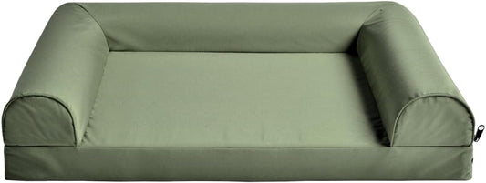 Dog Bed, Waterproof & Scratch-Resistant Puppy Mat for Small Dogs/Cats, Washable Pad Sofa Pet Bed with Removable Cover (Medium Size Green)