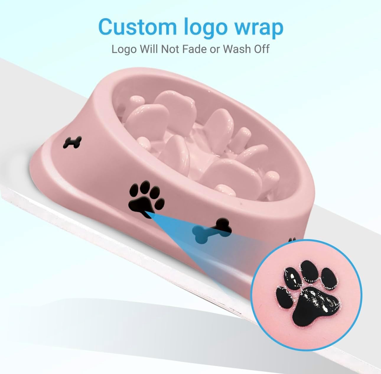 Pink Slow Feeder Dog Bowl, Non-Slip Puppy Bowl with Fun Maze Design for Healthy Eating & Bloat Prevention, Boxed Packaging, 2-Pack for Small & Medium Dogs