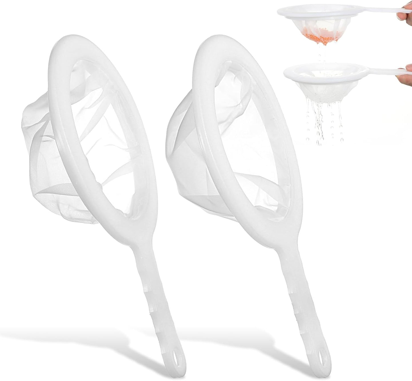2 PCS Baby Brine Shrimp Net Sieve, 80 Mesh 200 Mesh Kit, Small Fish Aquarium Net for Brine Shrimp Hatchery, Fry Eggs for Hatching Baby Fish Separator