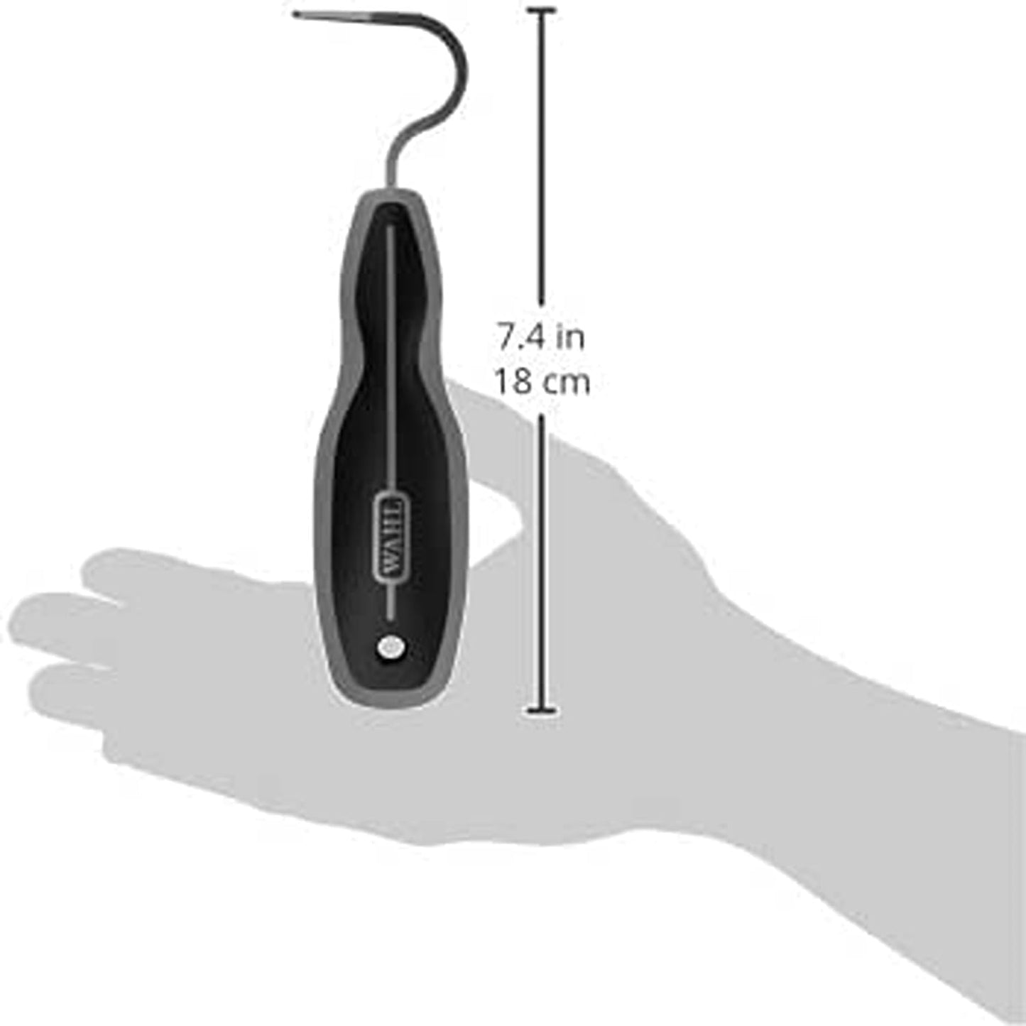 WAHL Professional Animal Equine Grooming Horse Hoof Pick (#858710) - Horse Hoof Pick for Grooming - Ergonomic, Comfort Rubber Handle - Horse Cleaning Tool - Black