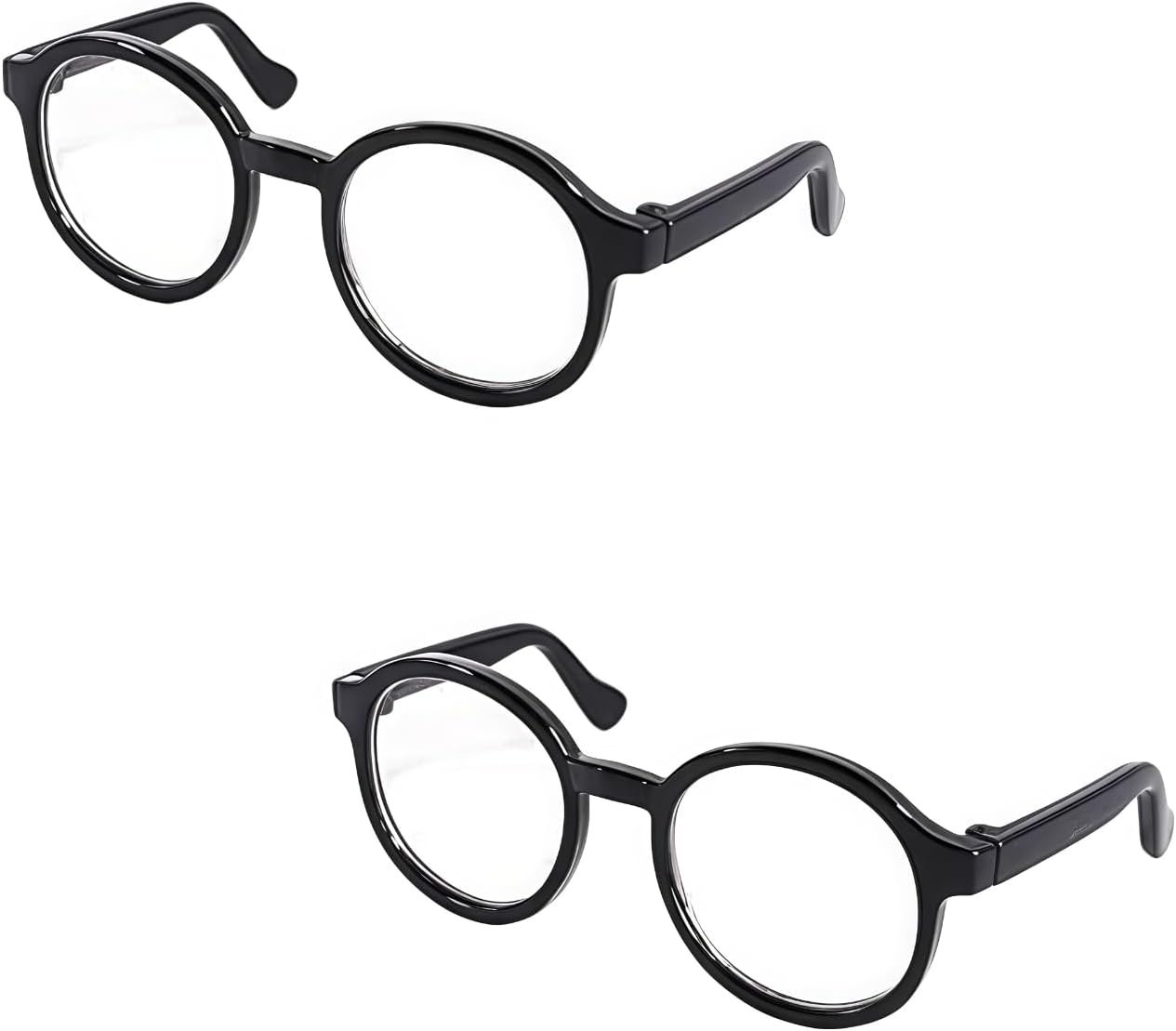 2Pcs Black Glasses Pet Dog Cute Glasses Clear Lens Retro Glasses Photo Props Cat Sun Glasses for Small Dogs Cats Cosplay Costume, Pet Supplies Apparel Accessories