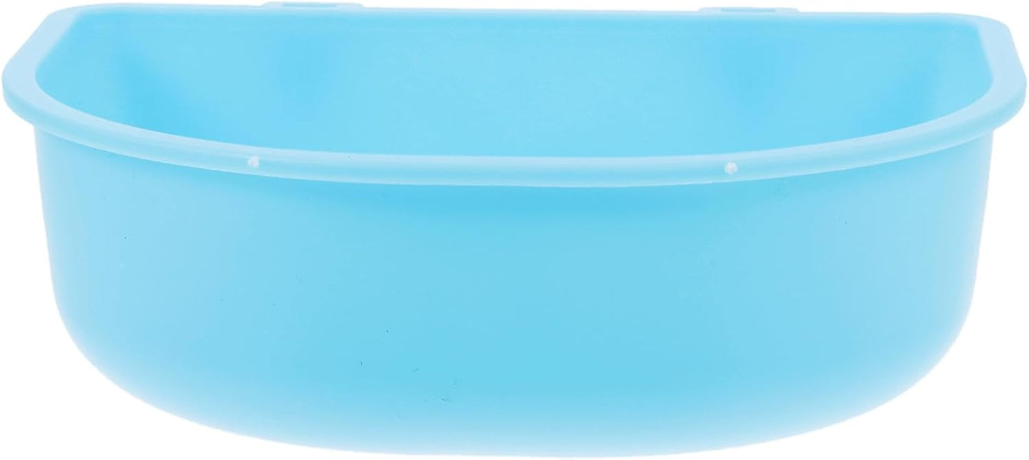 Hanging Pet Bowl Plastic Feeder for Dogs and Cats, Portable Kennel Food and Water Dish, Blue Plastic Bowl Suitable for Crates and Travel