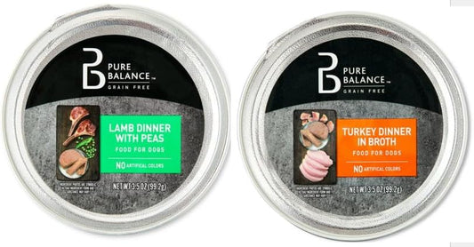 Pure Balance Grain-Free Wet Dog Food Variety Pack, 3.5 oz Trays, 12 Count