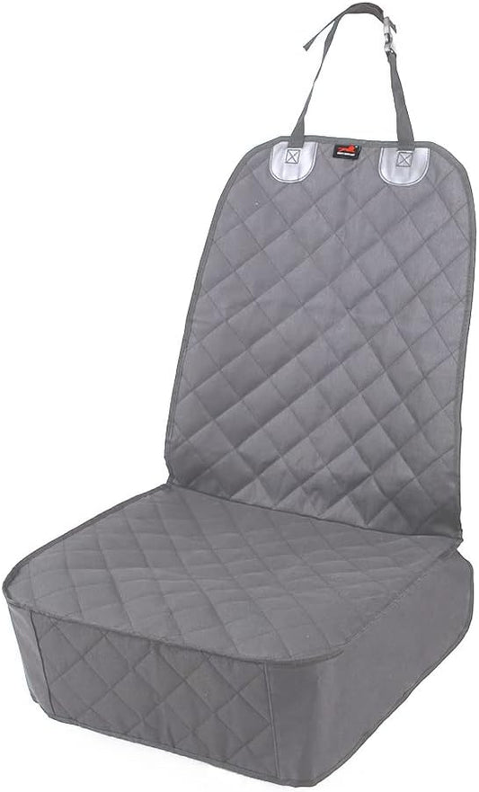 HONEST OUTFITTERS Dog Car Seat Covers, Pet Front Cover for Cars, Trucks, and Suv's - Waterproof & Nonslip Dog Seat Cover(Gray)