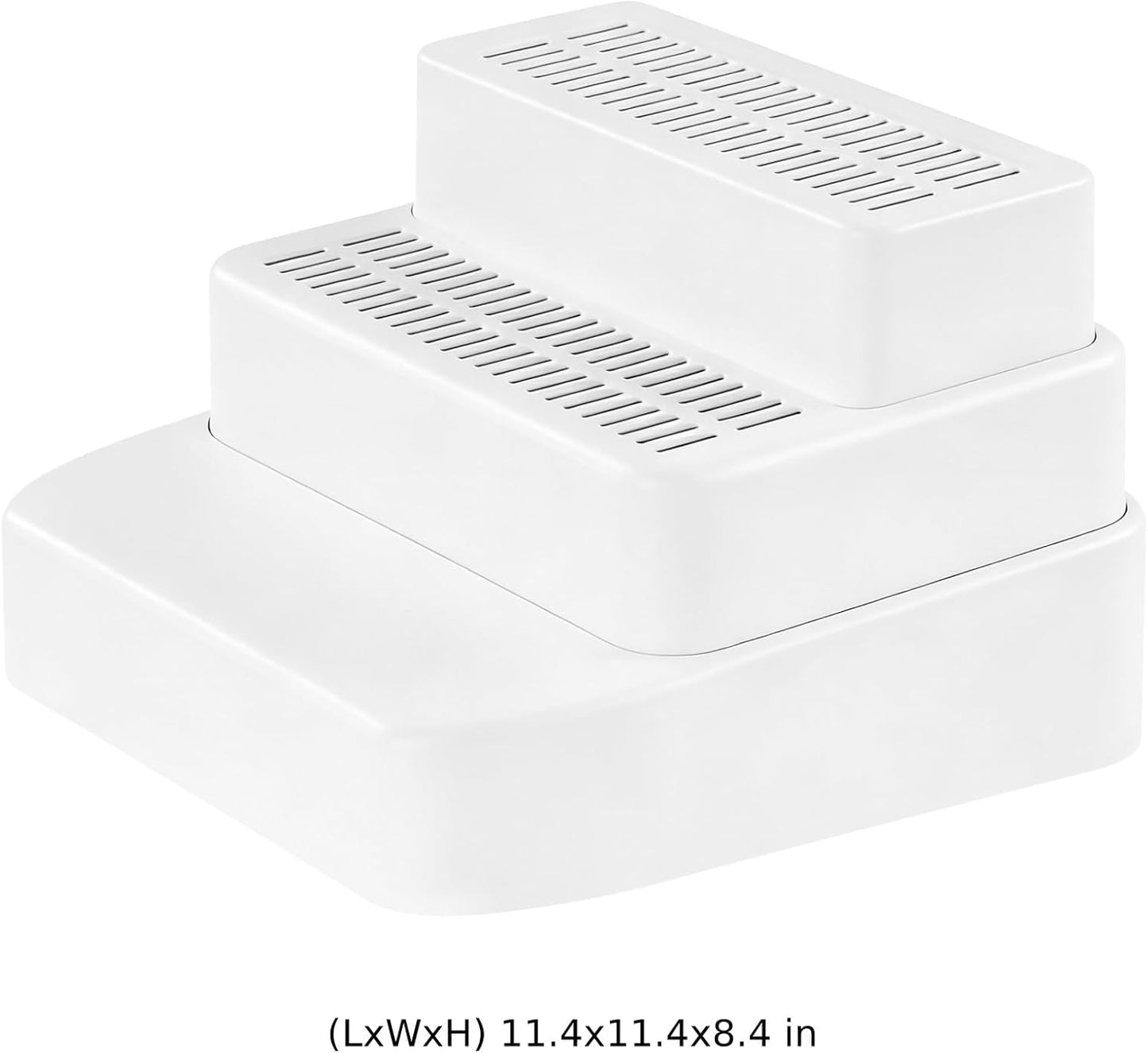 Adjustable 3-Step Cat Litter Box Ramp, 11.4 x 11.4 x 8.4 in, Stable Structure Design, Easy to Clean, Great Litter Box Step for Young & Senior Cats