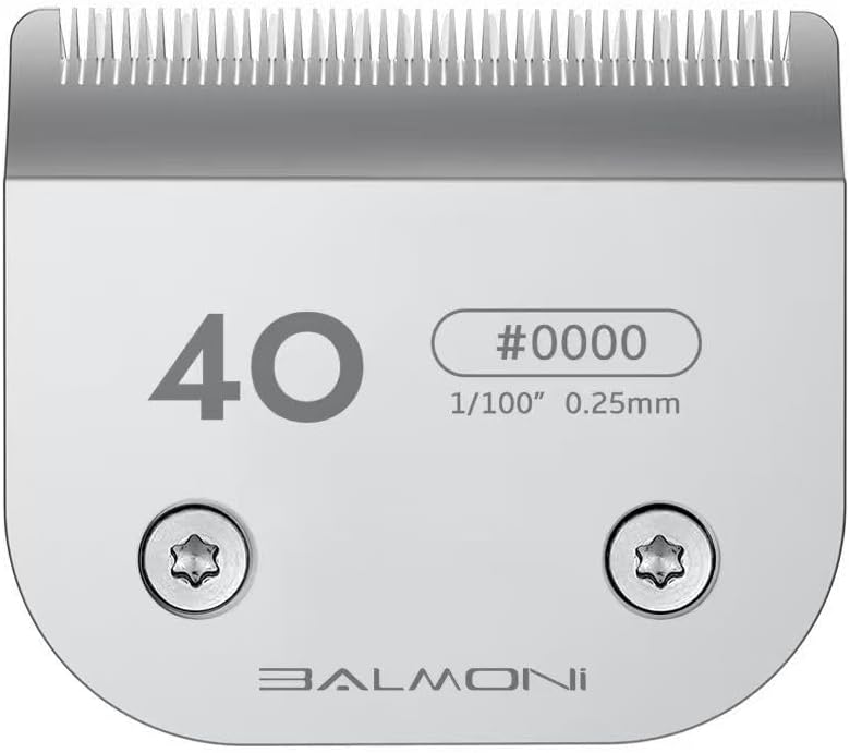 Professional A5#40 Detachable Clipper Blade – 0.25mm (1/100”) – Powder Metallurgy + Titanium-Ceramic, Low-Heat High-Precision – Fits Wahl, Andis, Oster, Heiniger A5 Clippers