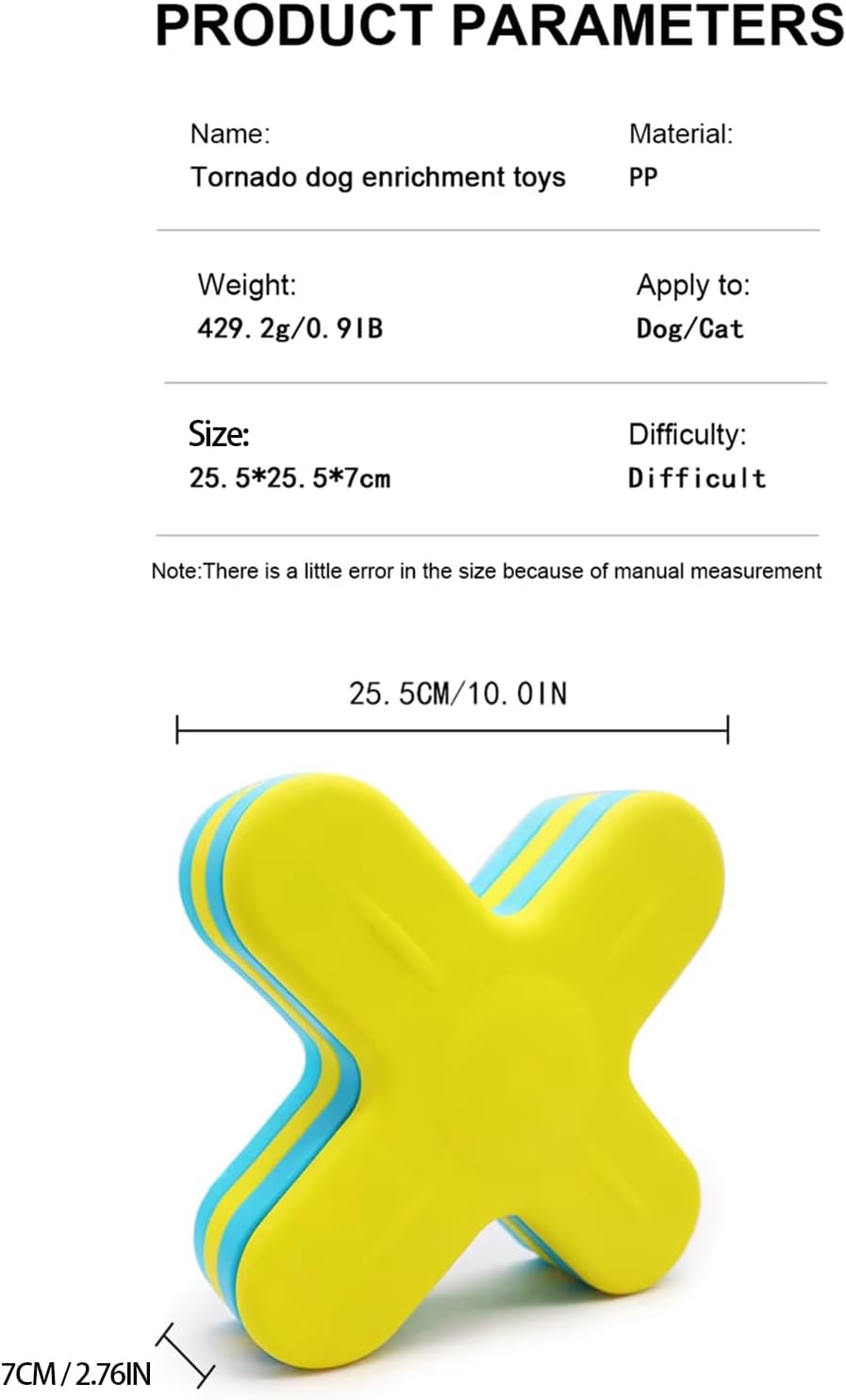 Dog Puzzle Toys for Smart Dogs Feeder, Dog Games Puzzle Toys. Meal Distribution and Entertainment, an Interesting Slow Feeder Suitable for Small and Med