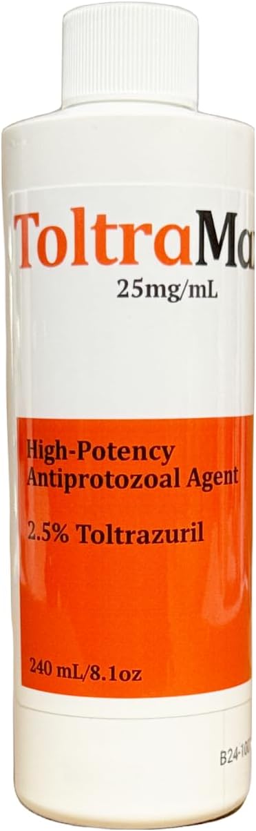 Toltrazuril 2.5% for Horses, Dogs, Cats, 240mL/8.1 Ounce, for Non-Food Chain Animals