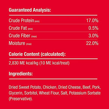 Good'n'Fun Good 'n' Tasty Triple Flavor Roll Ups 4 Oz Cheese, Beef, Pork (Pack of 4)