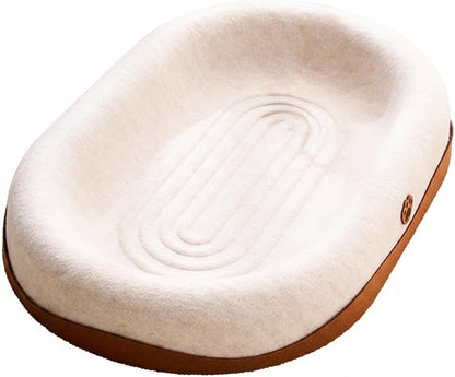 DMZBJ-Large 2-in-1 Cat Scratcher and Bed, Wear-Resistant Felt Material, Suitable for Cats and Large Cats, Effectively Protects Your Couch and Furniture.(White Cat Scratcher)