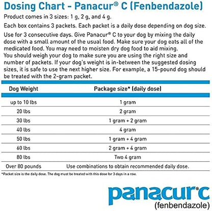 Panacur C Canine Dewormer, Net Wt. 12 Grams, Package Contents Three, 4 Gram Packets (4-(Pack))