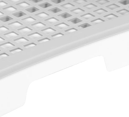 Dog Training Toilet with Wall Column, Removable Portable Puppy Mesh Training Potty, Plastic Dog Potty Tray for Large Small Medium Pets, Indoor Dog Litter Box with Chew De (White)