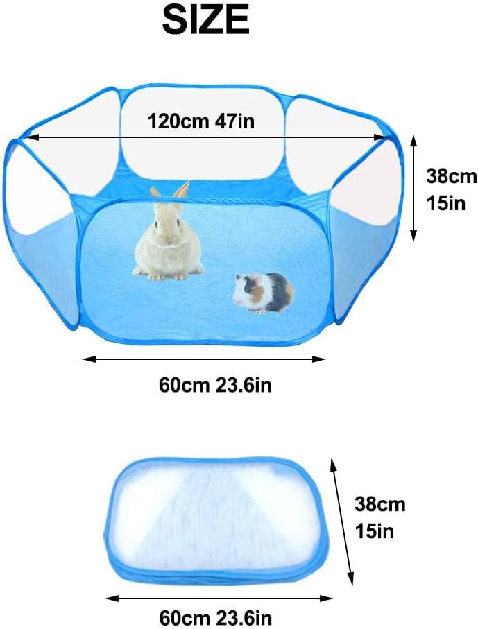 Amakunft 2 Pcs Large Guinea Pig Bed Mat, Rabbit Sleep Bed, 17.7x13.7x2 Inches, Small Animal Playpen for Bunny/Chinchilla/Hedgehog