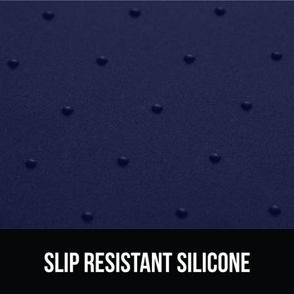 Gorilla Grip Silicone Pet Feeding Mat and Dog and Cat Lick Mat 2 Pack, 18.5x11.5 in Dog Cat Food Mat Contains Spills Navy Color, Interactive Activity Toy Licking Pad 1 Royal 1 Green, 2 Item Bundle