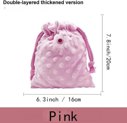 Sugar Glider Bonding Pouch Portable Drawstring Pouch Soft Sleeping Bag with Pink Braided Ribbon Small Animal Carrier (Pink)