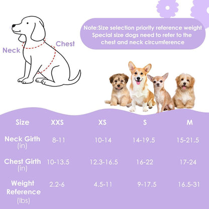 Lukovee No Pull Small Dog Harness with Leash - Lightweight Soft Puppy Vest Harnesses, Adjustable Pet Harnesses for Puppy Small Dogs (Purple, XS)
