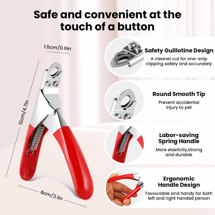 PETTOM Slow Feeder Cat Bowl Ceramic Raised，Dog Cat Nail Clipper Stainless Steel