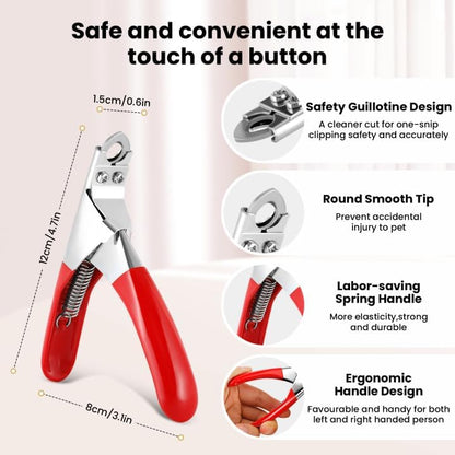 PETTOM Slow Feeder Cat Bowl Ceramic Raised，Dog Cat Nail Clipper Stainless Steel