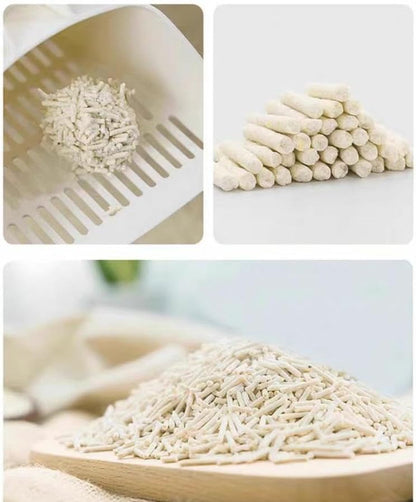 Tofu Cat Litter Clumping, Flushable,Ultra Absorbent and Fast Drying,Solubility in Water,Really Dust-Free Esay Clean,Dust-Free,100% Natural Materials,Less Scattering,33.6lb (5.6lb* 6bags)