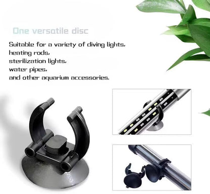 10Pcs Aquarium Suction Cup Clips, 18-22mm, Black, Universal Fish Tank Holders for Heaters, Pumps, Filters and Hood