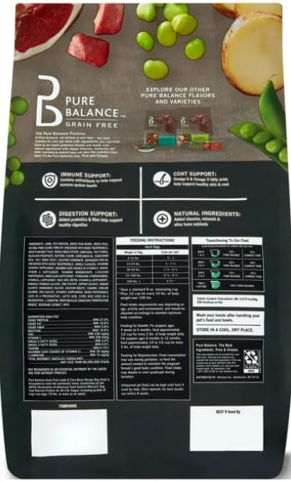 Pur Balence Lamb & Fava Bean Recipe Dry Dog Food, Grain-Free, 4 lbs