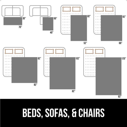 GORILLA GRIP Waterproof Dog Blanket, Couch Cover for Dogs Washable, Protects Sofa, Furniture, Crate, Car, RV Essentials Pet Supplies, Tear and Slip Resistant Leakproof Cushion Cover, 30x70 Charcoal