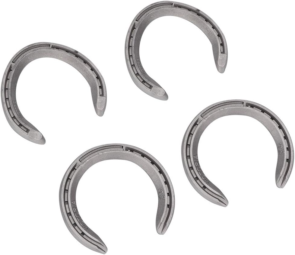Horseshoe, 4pcs Aluminum Alloy Horse Shoes Horse Riding Equestrian Tools, for Horses That Have More Exercise or Work(13cm)
