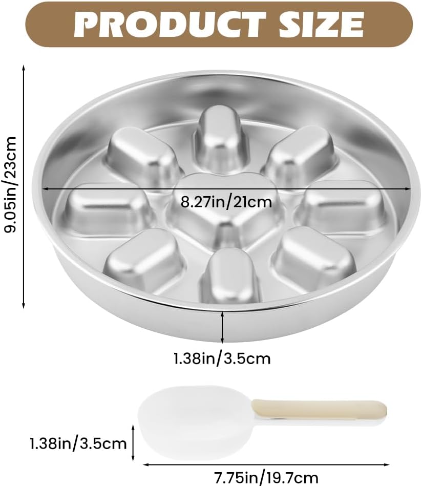 Slow Feeder Dog Bowls with Measuring Spoon, Stainless Steel Slow Feeder for Small & Medium Dogs, Non-Slip Silicone Base Pet Bowl for Fast Eaters, Anti-Gulping Dog Bowl(COLOR:silver)