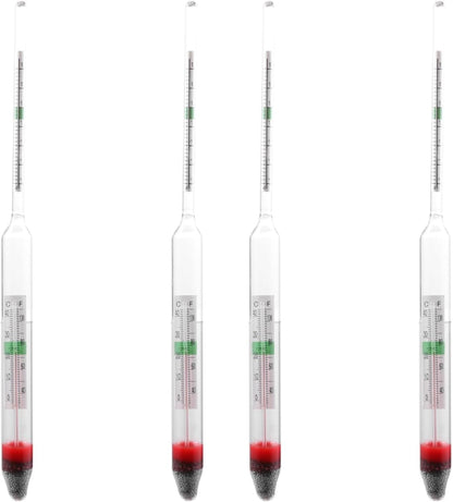 balacoo Glass Aquarium Hydrometer - 4 Pcs Fish Tank Hydrometer with Thermometer, Aquarium Glass Fish Tank Float Hydrometer(20 cm)