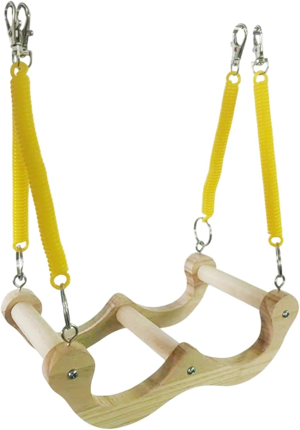 Visibility Cage Toy, Swing Wooden Spring Swing Toy for Shotet - Fun Cockatoo Hammock, Bird Feeder Activity Accessory for Waveless Lovebirds