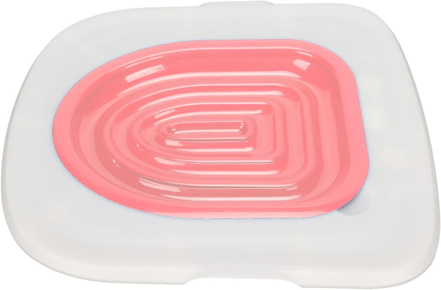 Cat Toilet Ing Kit, Training Universal Reusable Environmentally Kit, Potty Seat, Litter Boxes Friendly Trainer for Pet Cleaning Systems Plastic Er Cleaning, Supply, Teach to Use (White Tray, 1 Pink