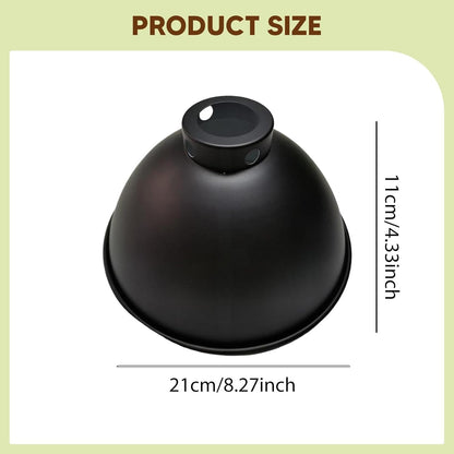 Reptile Dome Lamp Cover Lampshade Easy Installation Light Shade Replace Parts for Lizard Reptile Terrarium Habitat- 8.5in White Lining