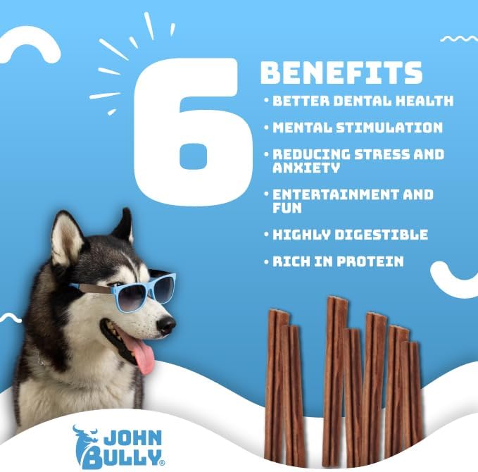 john bully Collagen Stick 6" 25PK, The Best Option for Your Dog, 100% Natural, Rich in Protein, Highly Digestible, Gluten Free,Premium Grade Quality,Odor Free The Real Collagen