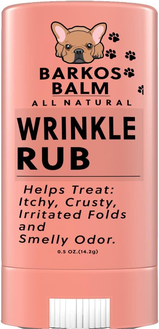 Wrinkle Rub | Bulldog, French Bulldog, Pug, English Bulldog | Cleans & Soothes Wrinkles, Folds, Tear Stain, Tail Pockets & Paws, Anti-Itch Paste Wipes